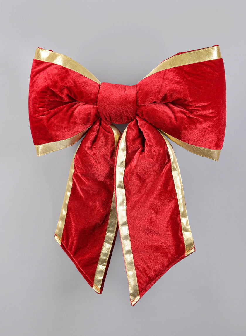 18in Gold Edge Velvet Bow