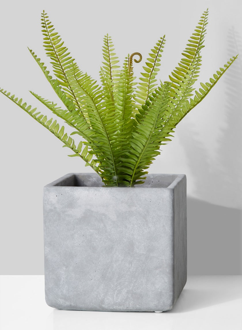 Atelier 8in Cement Cube Vase