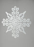 14in 3D Snowflake Iridescent White