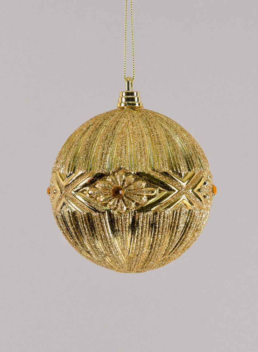 4in Jeweled Gold Ornament