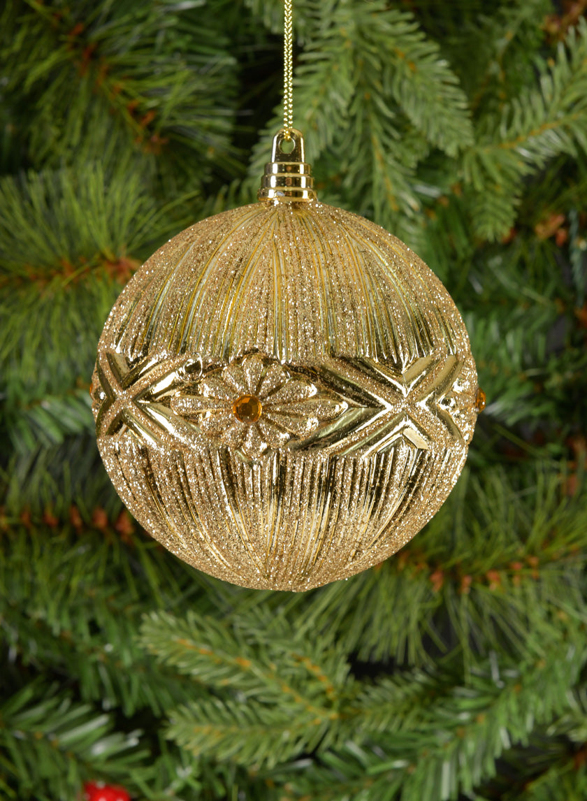 4in Jeweled Gold Ornament