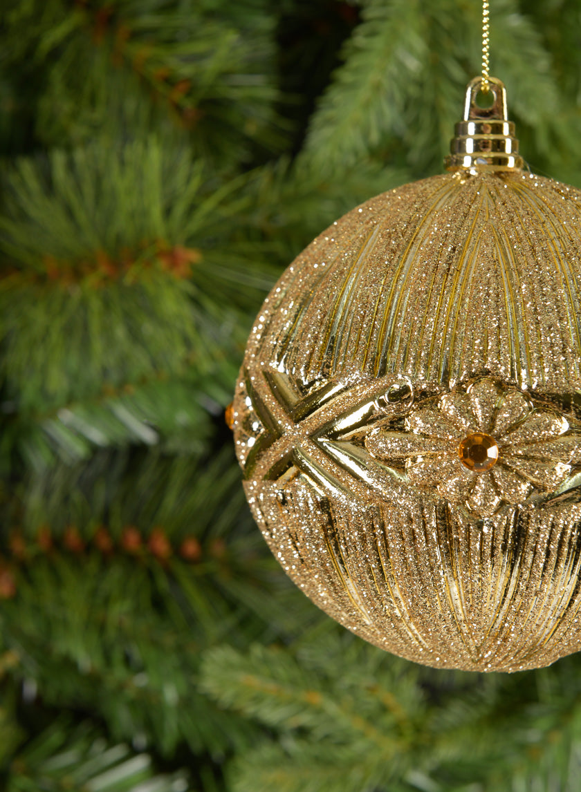 4in Jeweled Gold Ornament