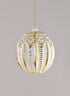 4in Royal Etched Gold White Ornament