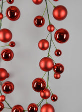 6ft Red Ball Garland