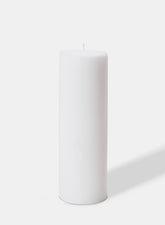 3 x 9in White Pillar Candle