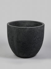 Yerevan Black Cement Stone Egg Pot