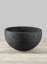 Yerevan Black Cement Stone Bowl Planter