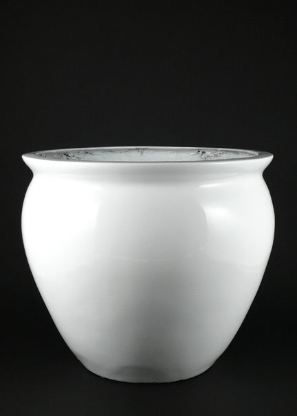 Gloss White Fishbowl Pot