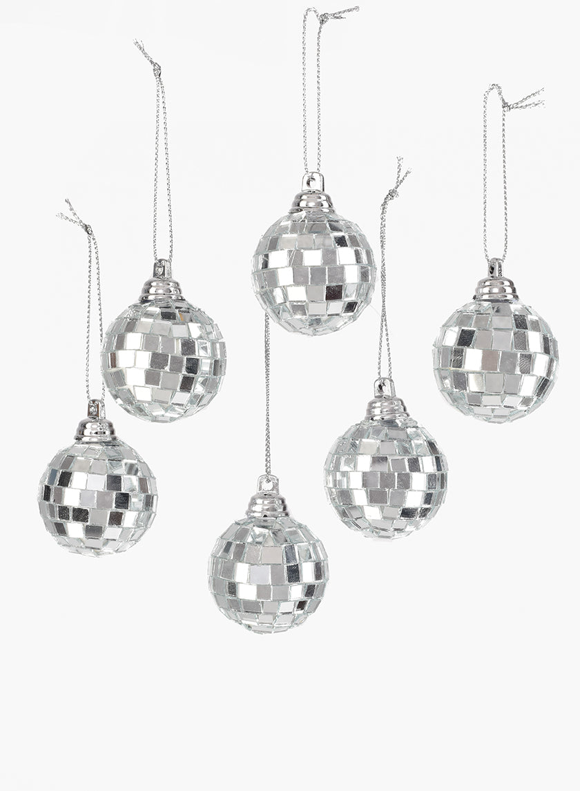 1in Mirror Ball Christmas Ornaments