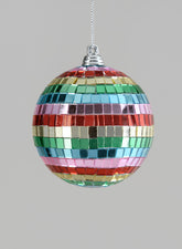 3in Multicolor Disco Ball Ornament