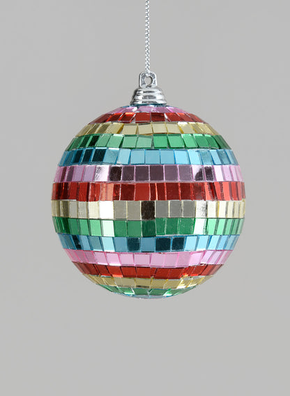 3in Multicolor Disco Ball Ornament