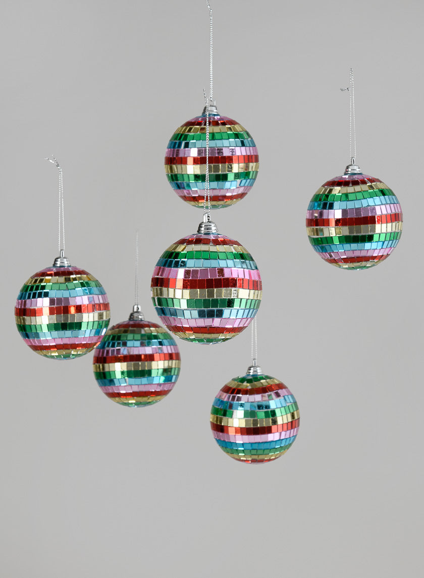 3in Multicolor Disco Ball Ornament