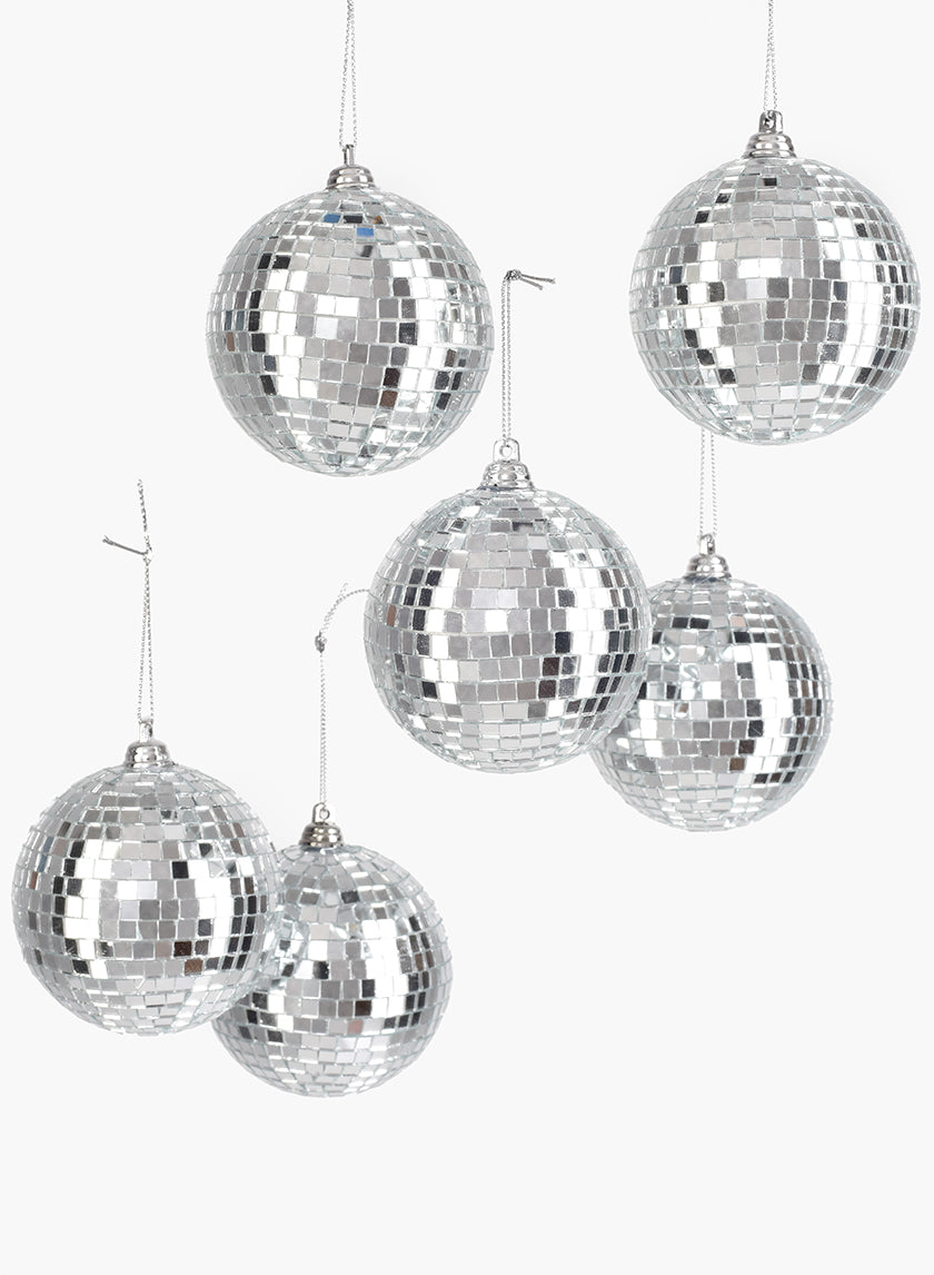 3in Mirror Ball Christmas Ornaments