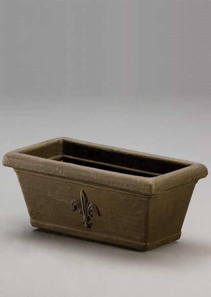 16in &amp; 24in Fleur de Lis Old Bronze Rectangular Planter