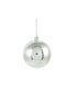 3 1/8in (80mm) Shiny Silver Plastic Ornament Ball