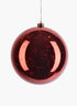 200mm Red Mercury Glass Plastic Ornament Ball