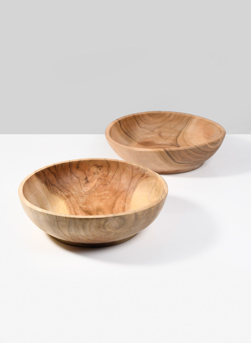 7in Pedestal Teak Bowl