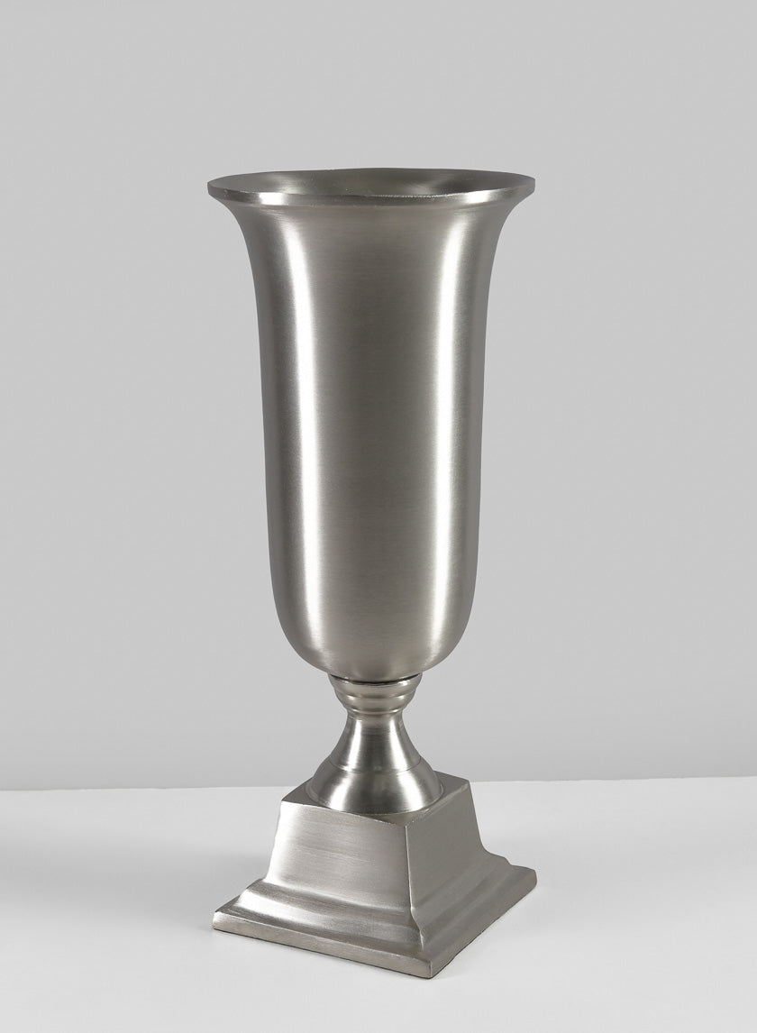 14in Araami Matte Silver Aluminium Urn