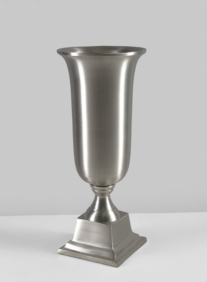 14in Araami Matte Silver Aluminium Urn