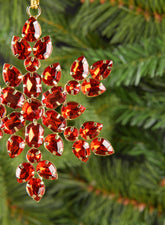 Acrylic Red Stone Hangging Snowflake