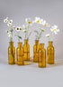 Amber Glass Bottle Bud Vases