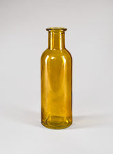 Amber Glass Bottle Bud Vases