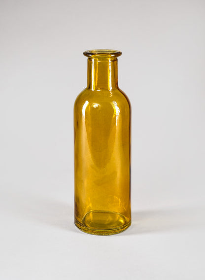 Amber Glass Bottle Bud Vases