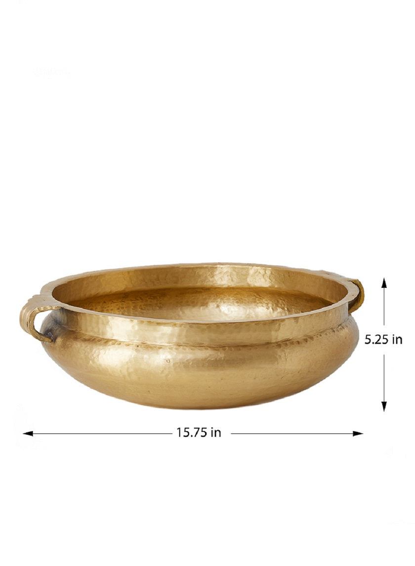 15  3/4in Antique Brass Handi Bowl