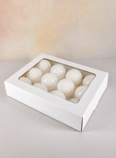 3 1/8in (80mm) Matte Pearl Glass Balls