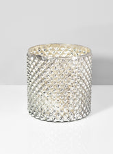 Antique Silver Hobnail Vases