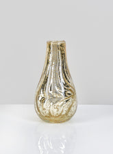 5  3/4in Gold Half Crackle Bud Vase