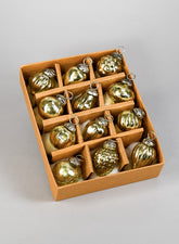 Mini Light Gold Mercury Glass Ornaments