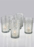 4  1/2in Cut Glass Squares Votive Holder