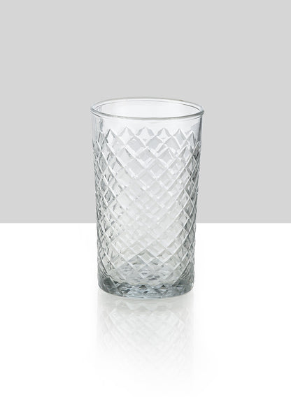 4  1/2in Cut Glass Squares Votive Holder