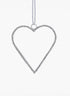 3in Silver Rhinestone Heart Ornament