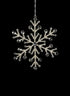 8  3/4in Glass Bead Snowflake Ornament