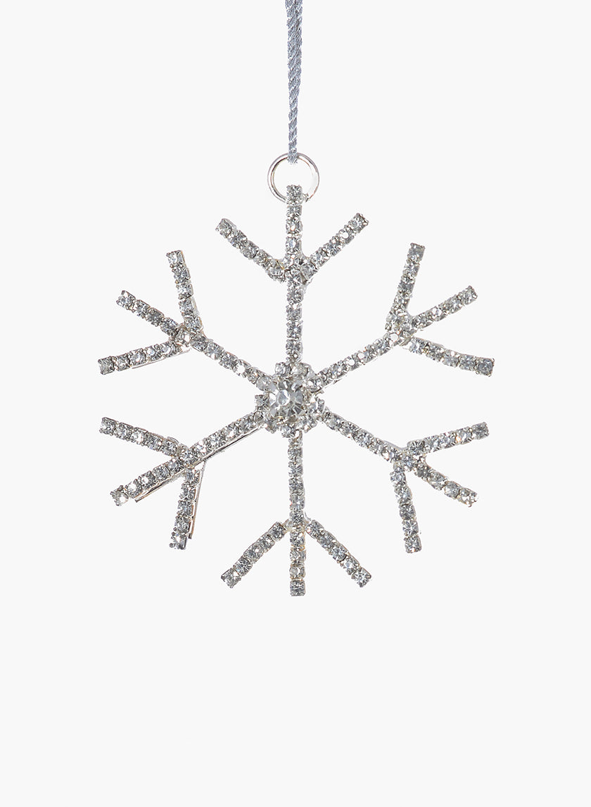 3in Silver Rhinestone Snowflake