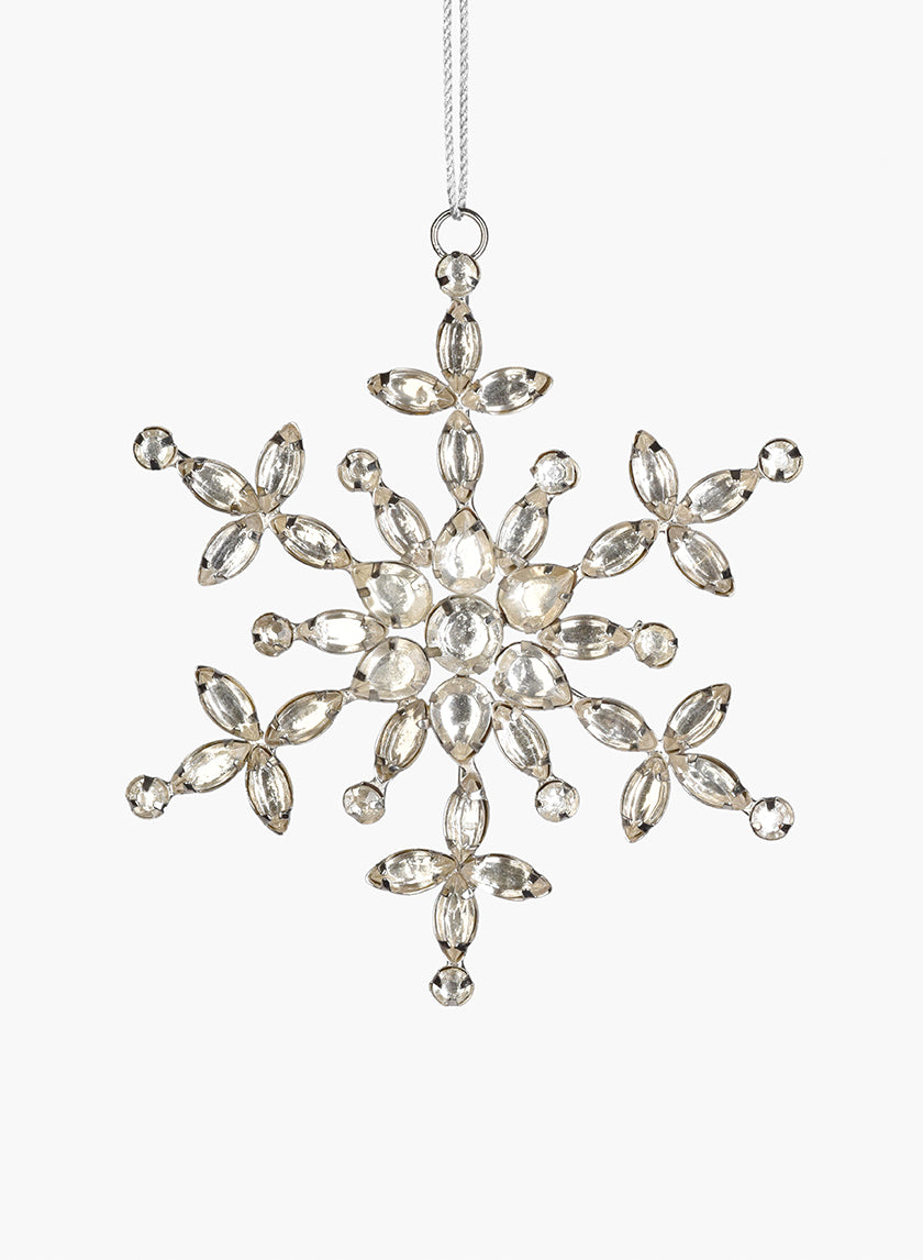 Rhinestone Silver Snowflake