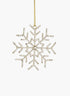 Large Rhinestone Gold Snowflake