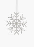 Large Rhinestone Silver Snowflake