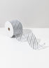 2  1/2in x 10yds Roll Ribbon-White/Silver