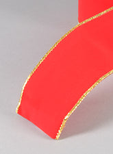 2.5" *10YD/Roll Ribbon-Red W/Gold Glitter