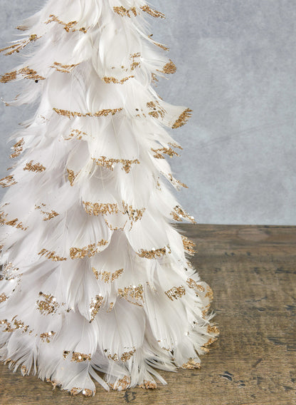 18in White Feather Tree