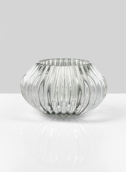 Pleated Glass Bulb Votive Holder