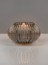 Pleated Glass Bulb Votive Holder