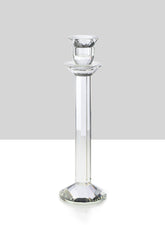 Faceted Stem Crystal Candlesticks