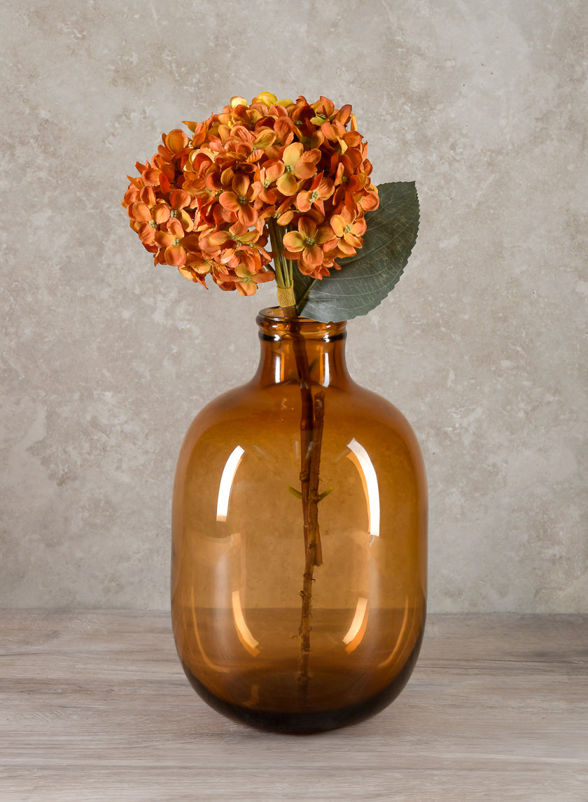 Large Mesquite Amber Bottle Vase