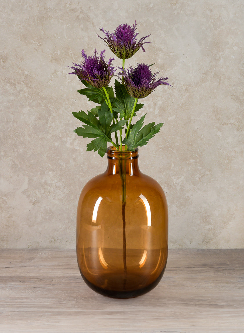 Small Mesquite Amber Bottle Vase