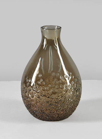 6in Suenos Artisan Speckled Amber Luster Glass Vase