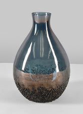 6in Suenos Artisan Speckled Smoke Luster Glass Vase